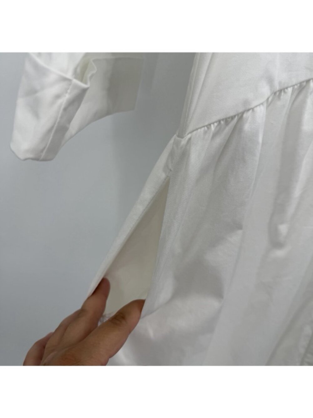 Tuckernuck Women's White Cotton Poplin Royal Shirt Dress Mini Length size XS NWT - Picture 7 of 10
